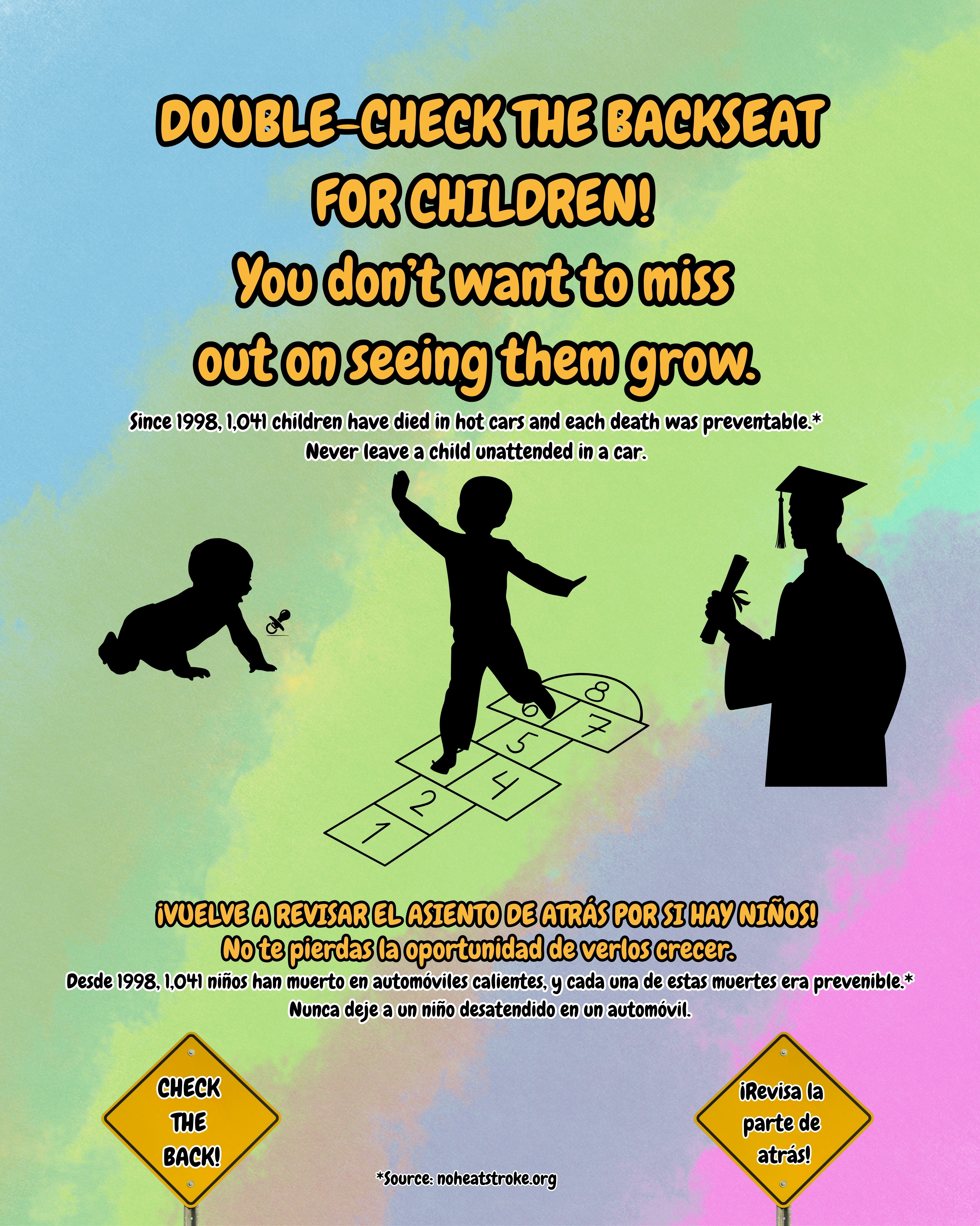 Double-check the back to ensure your little one's safety! 